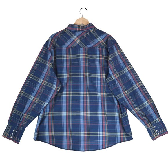 Wrangler Pearl Snap Mens Shirt XL Plaid Western Country Ranch Workwear - Picture 3 of 7